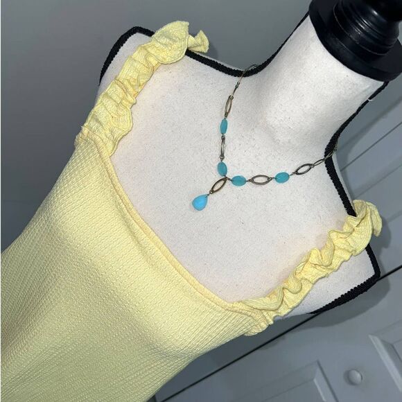 Vero Moda Yellow Pam Ruffle Strap Tank Top - M (NWT) - Picture 3 of 12